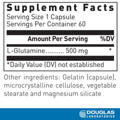 Douglas Laboratories L-Glutamine capsules for convenient daily GI support.