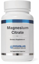 Douglas Laboratories Magnesium Citrate bottle showing 150 mg per capsule for muscle and bone support