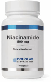 Douglas Laboratories Niacinamide 100 capsules bottle for everyday wellness and nutrient support.