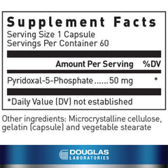 Douglas Laboratories Pyridoxal-5-Phosphate capsules close-up highlighting compact daily-use