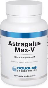 Douglas Laboratories Astragalus Max-V bottle front with immune support potential