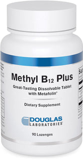 Douglas Laboratories Methyl B12 Plus bottle with lozenges for energy support.