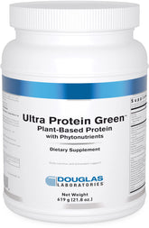Douglas Laboratories Ultra Protein Green vanilla bottle front, plant-based nutrition option.