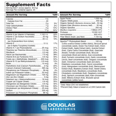 Douglas Laboratories Ultra Protein Green vanilla bottle with pour, smooth mix.