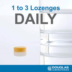 Douglas Laboratories Zinc Lozenges bottle top view showing the 100-count container.