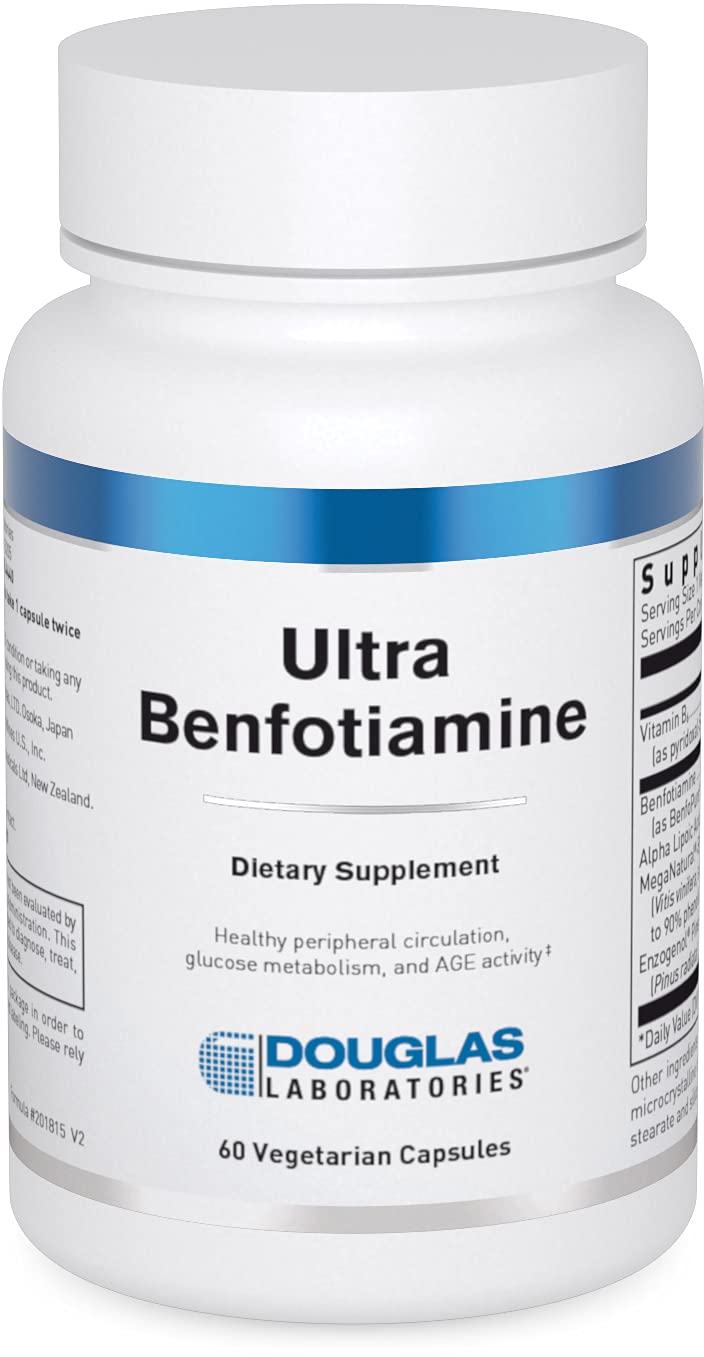 Douglas Laboratories Ultra Benfotiamine bottle front promoting daily circulation support
