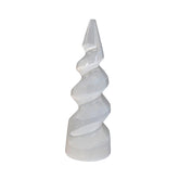 Down to Earth Selenite Iceberg Tower closeup for energy cleansing and calm ambience.