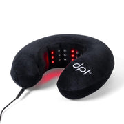 The dpl red light neck pillow uses USB plug-in for travel relaxation.