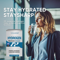 DQQI hydrogen tablets dissolving in water for quick mix and 8 PPM H2.