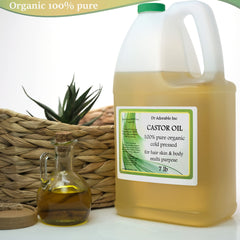 Dr Adorable castor oil bottle with botanical ingredients, rich in nutrients for nails and lashes.