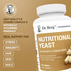 Dr. Berg yeast tablets with vanilla flavor shown as chewable option