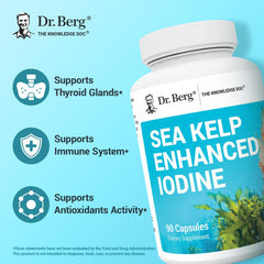 Dr Berg Sea Kelp blend ingredients with premium algae.