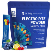 Dr. Berg Sugar Free Electrolyte Packets Variety Pack labels for quick hydration