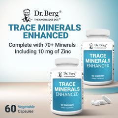 Dr. Berg Trace Minerals Enhanced Complex bottle pouring capsules for convenience