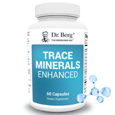 Dr. Berg Trace Minerals Enhanced Complex bottle on counter for daily mineral support