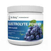 Dr. Berg Zero Sugar Hydration grape bottle pour showing electrolyte balance during activity.