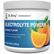 Dr. Berg Zero Sugar hydration orange bottle pours for keto-friendly hydration