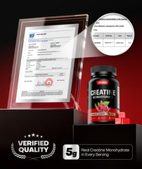 DR.BIO formula card highlights 5g creatine, B12, Mg and K