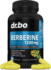DR. BO Berberina en botella: fácil de almacenar para uso diario.