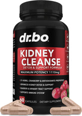 DR. BO Kidney Cleanse bottle front view supporting urinary tract wellness