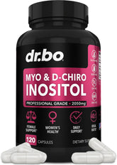 DR. BO Myo-Inositol bottle label shows the 40:1 ratio for balance.