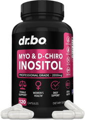 DR. BO Myo-Inositol bottle label shows the 40:1 ratio for balance.