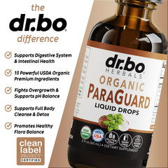 DR. BO ParaGuard herbal blend ingredients laid out for transparency
