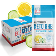 Dr Boz Keto BHB Powder cucumber lemon bottle boosts energy without jitters