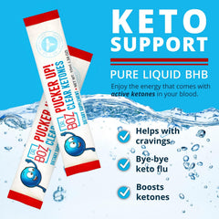 Pour action shot of Dr. Boz Pucker Up for fast-acting ketones during workouts.
