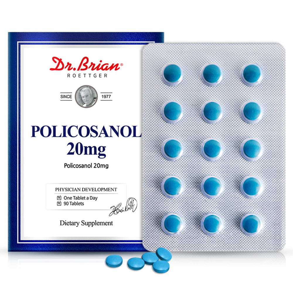 DR.BRIAN Policosanol 20mg bottle front for heart health support