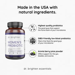 Bottle shot of Dr. Brighten Probiotic for easy daily routine