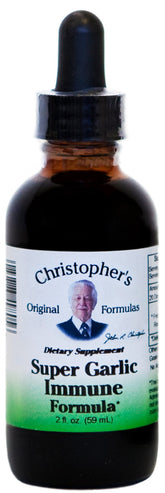 Dr. Christopher's Heal Super Garlic Immune bottle closeup supports daily wellness routines.