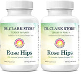 Dr Clark Store Rose HIPS Supplement bottle on two-pack packaging for daily use.