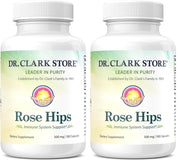 Dr Clark Store Rose HIPS Supplement bottle on two-pack packaging for daily use.