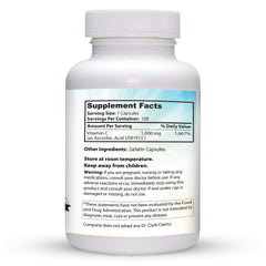 Dr Clark Store Vitamin C 1000mg bottle pour for easy dosing