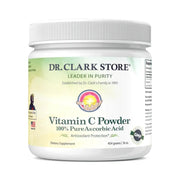 Dr Clark Store Vitamin C powder bottle for daily immune support and wellness.