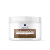 DR. EMIL Mushroom Coffee packaging highlights premium blend for focused mornings.