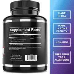 DR. EMIL NUTRITION Arginine 3150mg tablet pour—easy dosing for workouts.