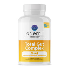 DR. EMIL NUTRITION Total Gut Health Complex bottle pour supports daily digestion