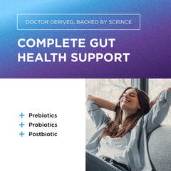 DR. EMIL NUTRITION Total Gut Health Complex label view shows capsule composition for gut health