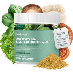 Dr. Fuhrman Whole Food Greens Powder bottle ready for daily immune support