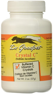 Dr. Goodpet Crystal-C bottle pour with natural vitamin C crystals for daily use