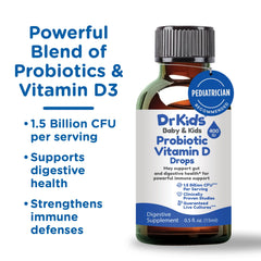 Unflavored Dr. Kids Drops suitable from birth