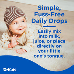 Dr. Kids Drops unflavored formula blending with milk or formula
