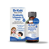 Dr. Kids Probiotic Vitamin D Drops bottle for infant gut support