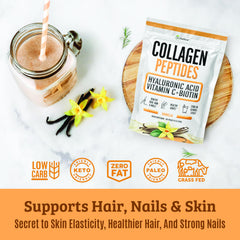 Dr. Matthew collagen powder scoop ready for quick daily serving.