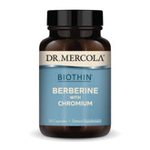 Dr. Mercola Biothin Berberine with Chromium bottle showcases enhanced absorption formula for metabolic support