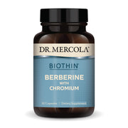 Dr. Mercola Biothin Berberine with Chromium bottle showcases enhanced absorption formula for metabolic support
