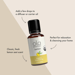 Dr. Mercola cold-pressed Lemon Essential Oil highlight of purity and freshness.