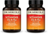 Dr. Mercola D3 & K2 Low Dose bottle front view for daily immune support